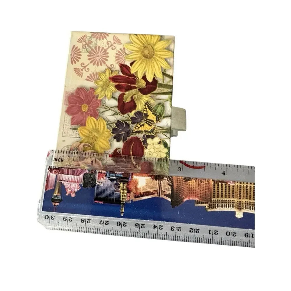 Punch Studio Floral Butterfly 2 Drawer Keepsake Jewelry Box Trinket Chest Vanity
